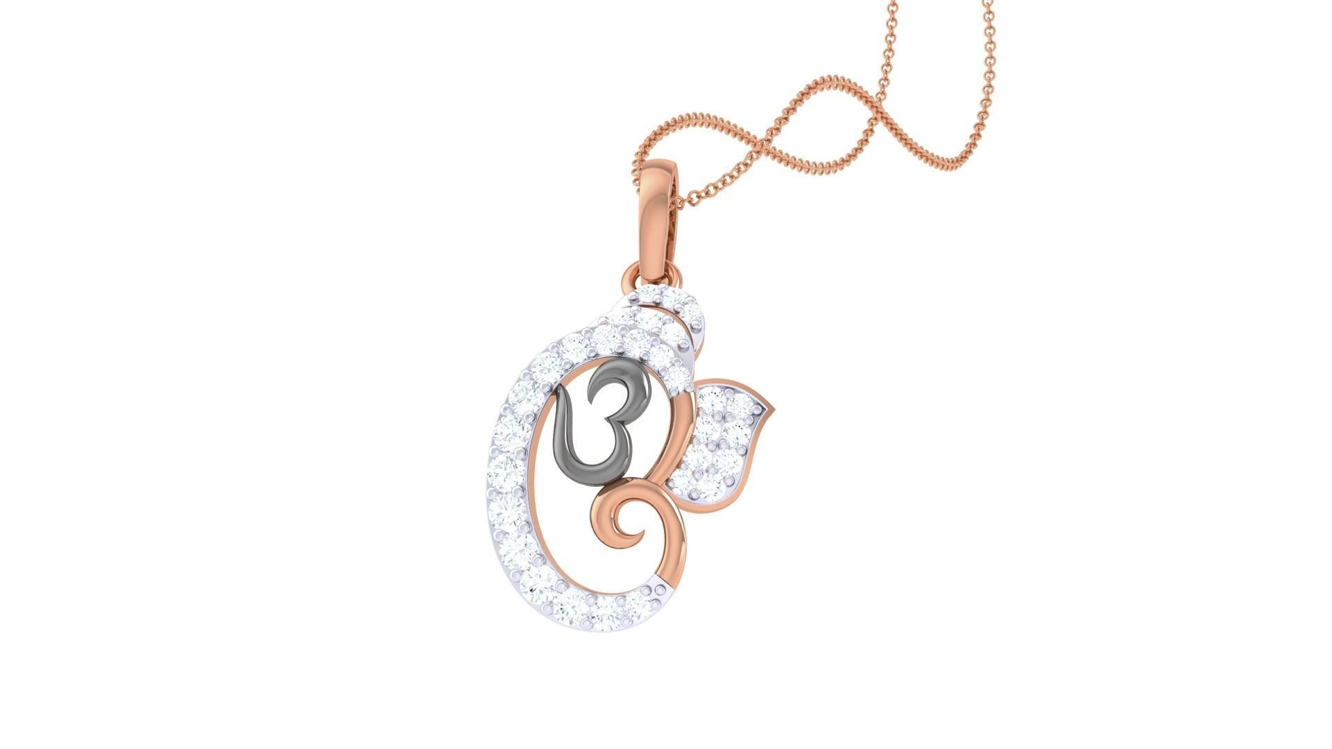 Spiritual Ganesha Pendant 3D print model_6