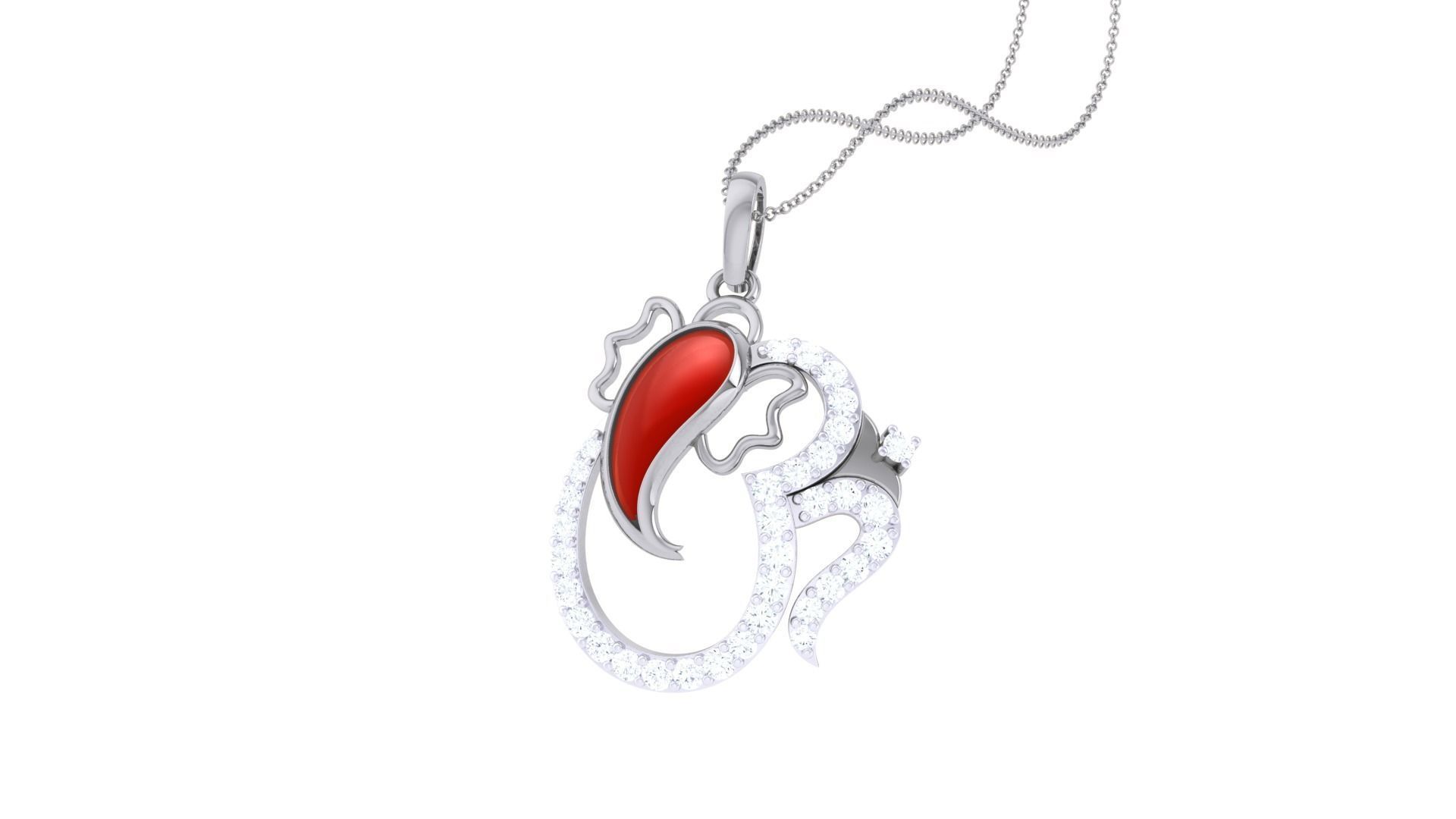 Spiritual Ganesha Pendant 3D print model_6