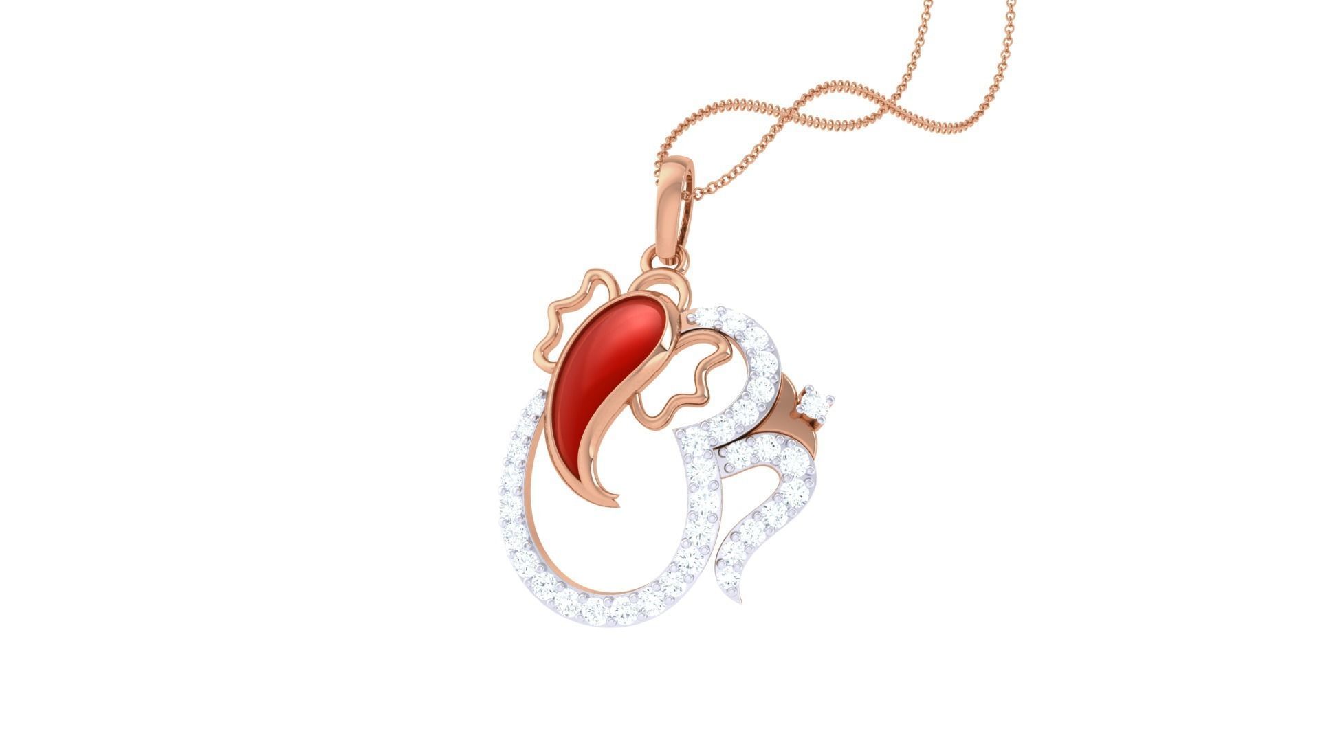 Spiritual Ganesha Pendant 3D print model_5