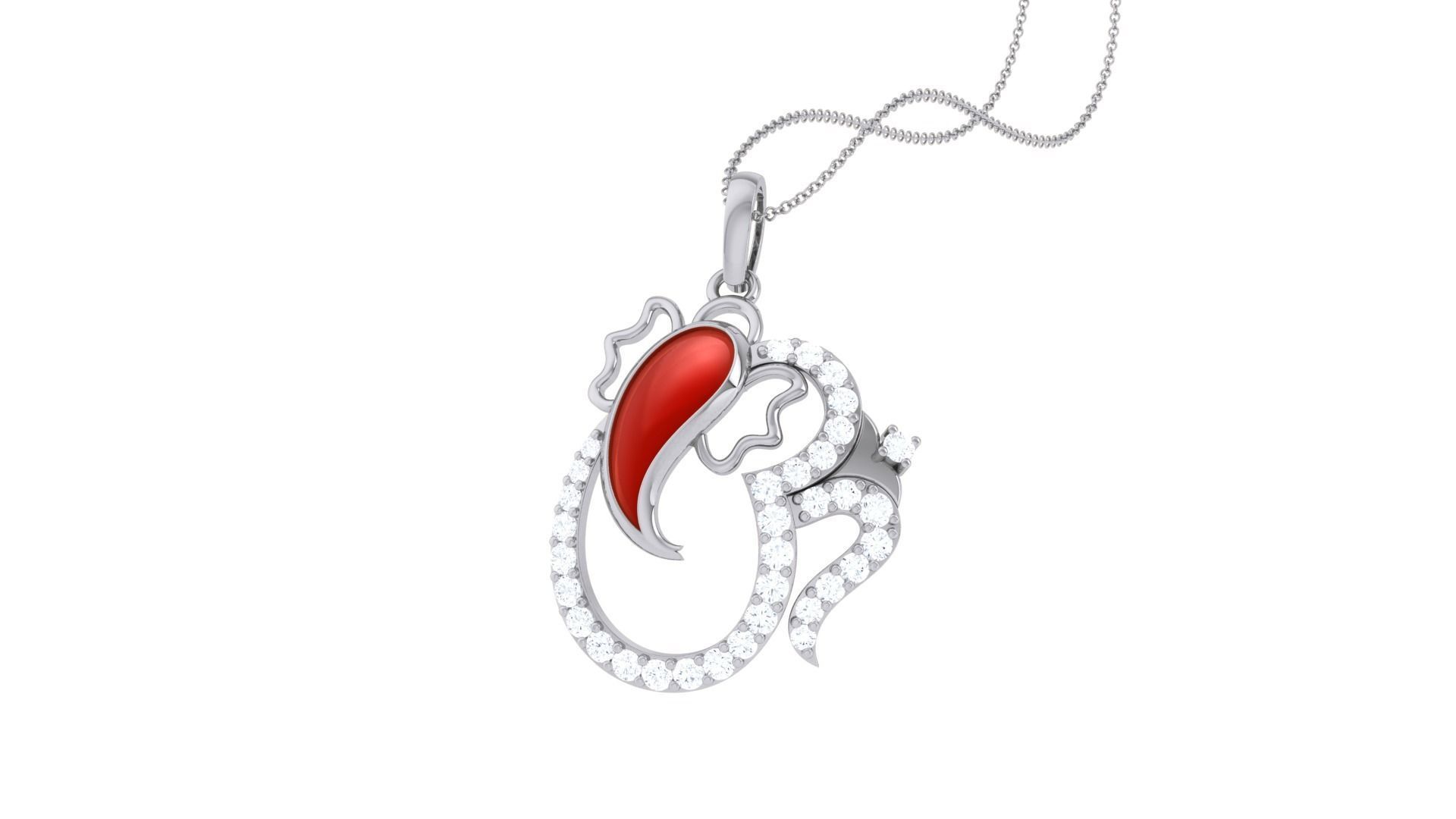 Spiritual Ganesha Pendant 3D print model_2