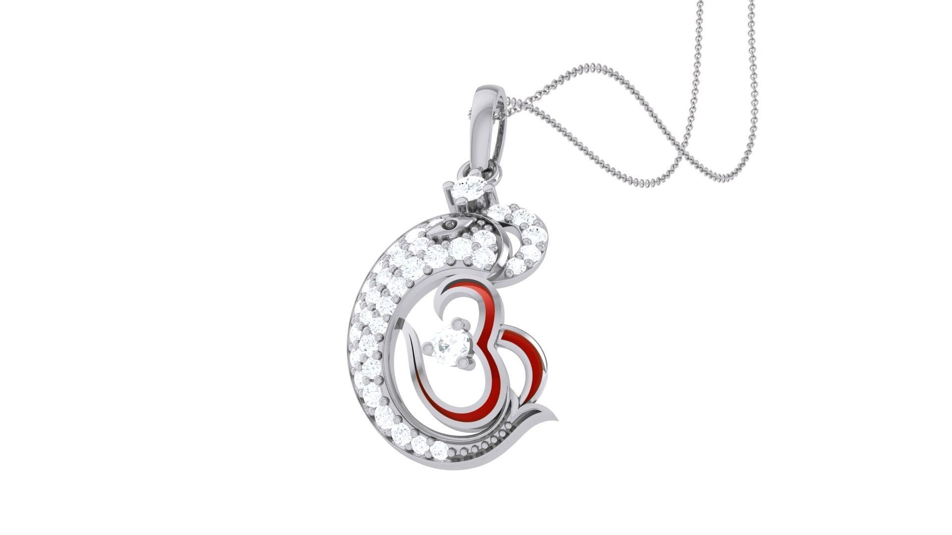 Spiritual Om Pendant 3D print model_1