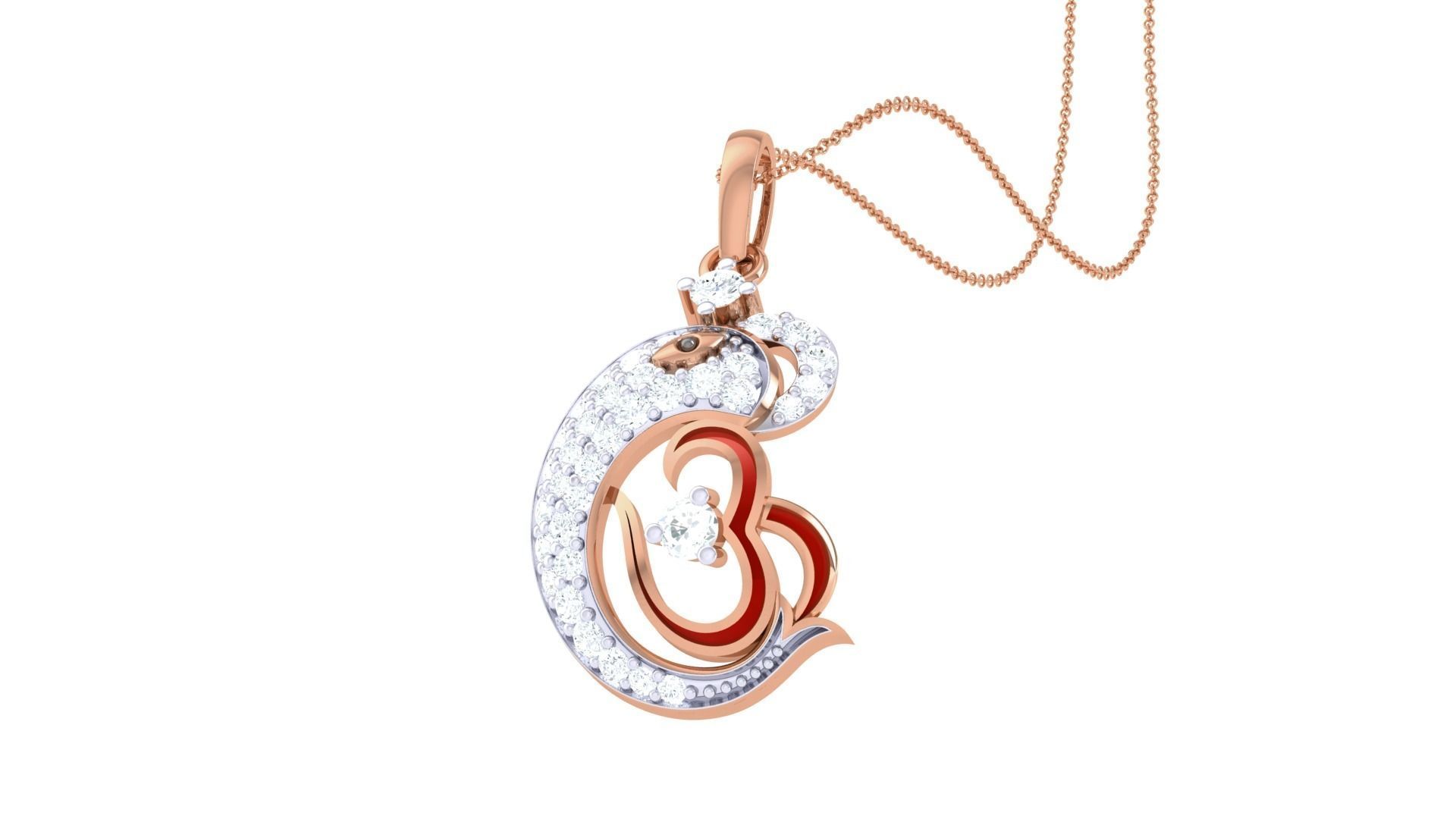 Spiritual Om Pendant 3D print model_6