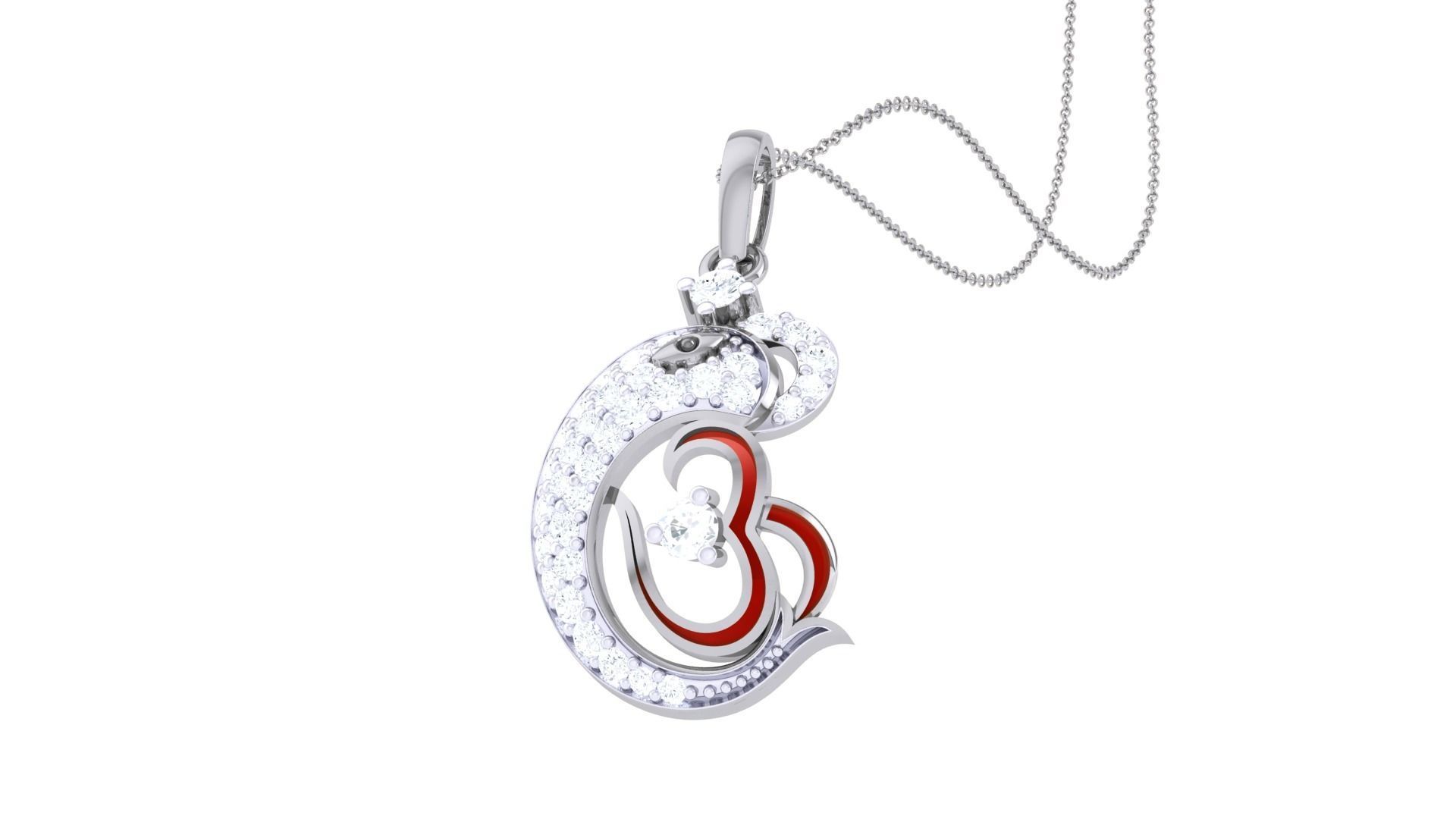 Spiritual Om Pendant 3D print model_5