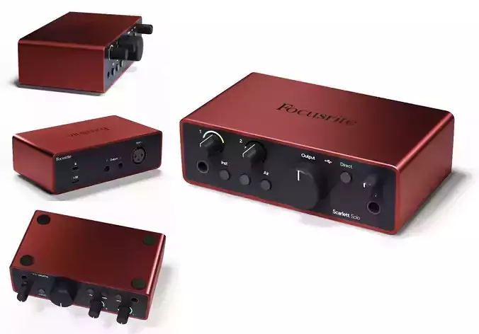 Focusrite Scarlett solo 4th generation 3D model