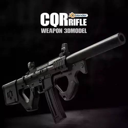 CQR Rifle Gun  Low-poly 3D model