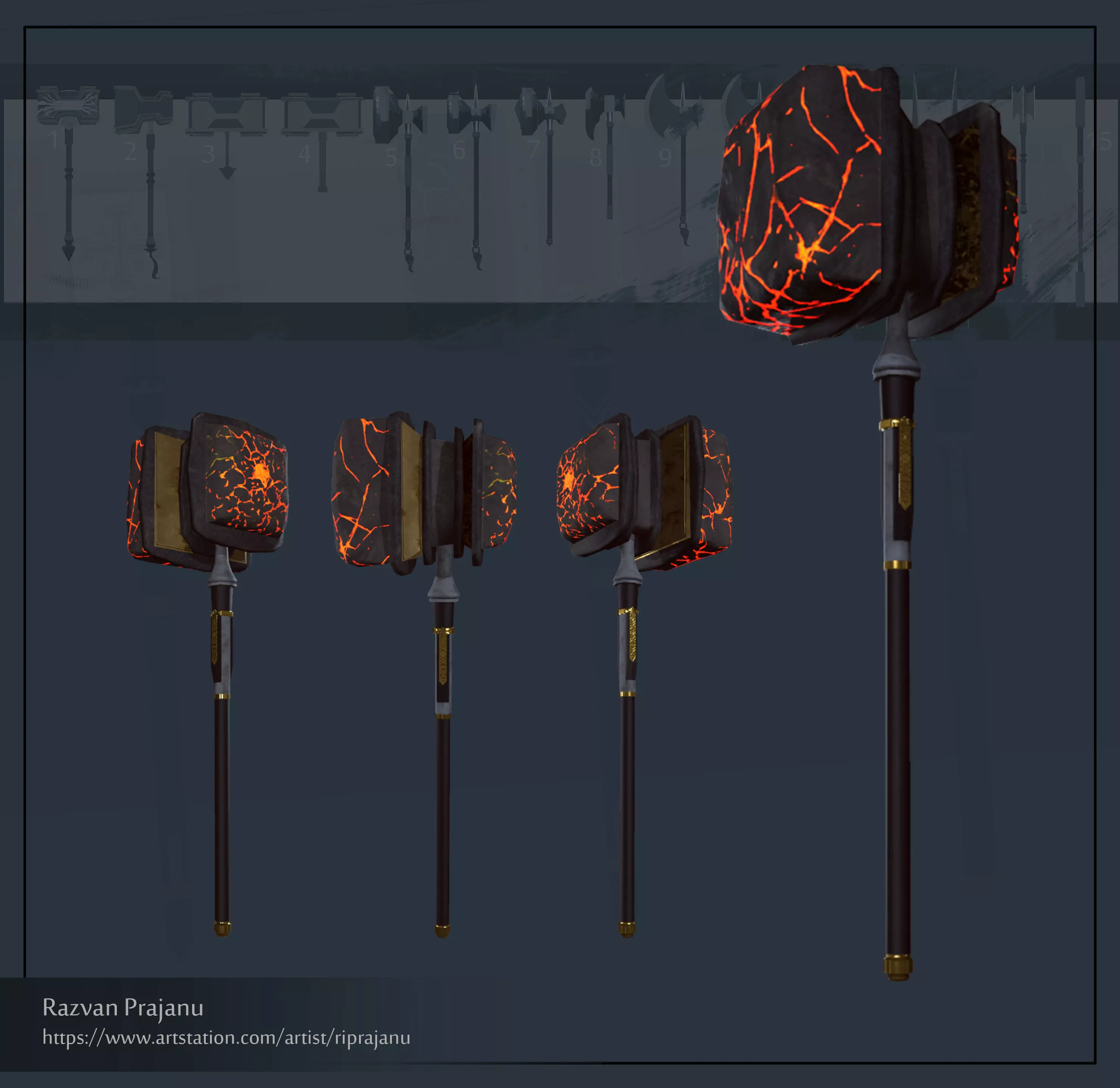 Fantasy Game Weapon Challenge 02 Low-poly 3D model