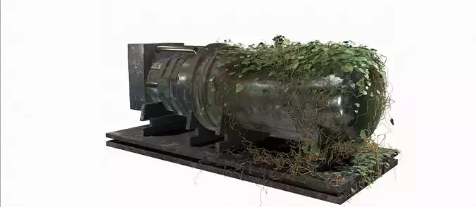 Post Apocalyptic Generator Free low-poly 3D model