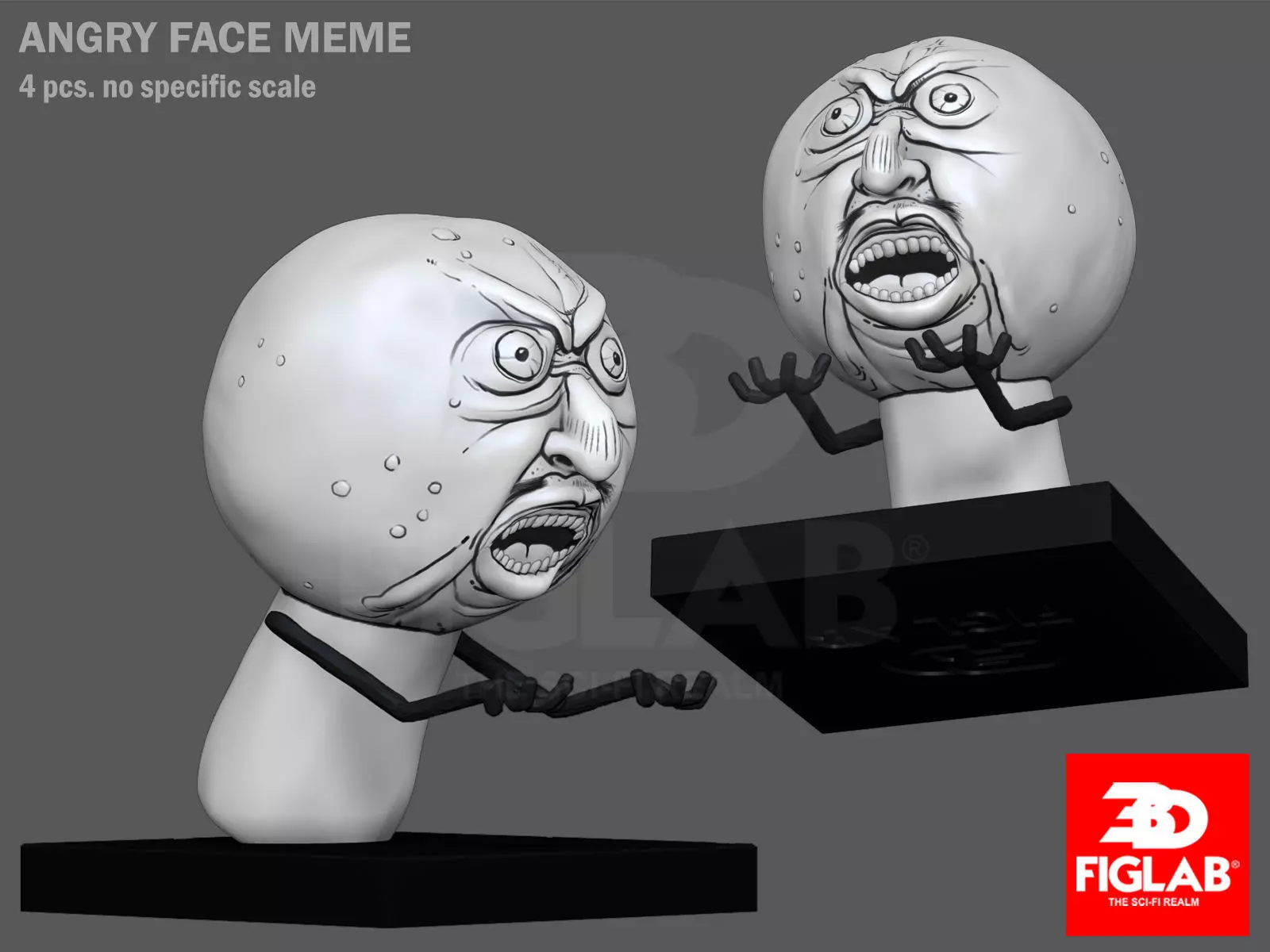 ANGRY FACE MEME 3D model_0