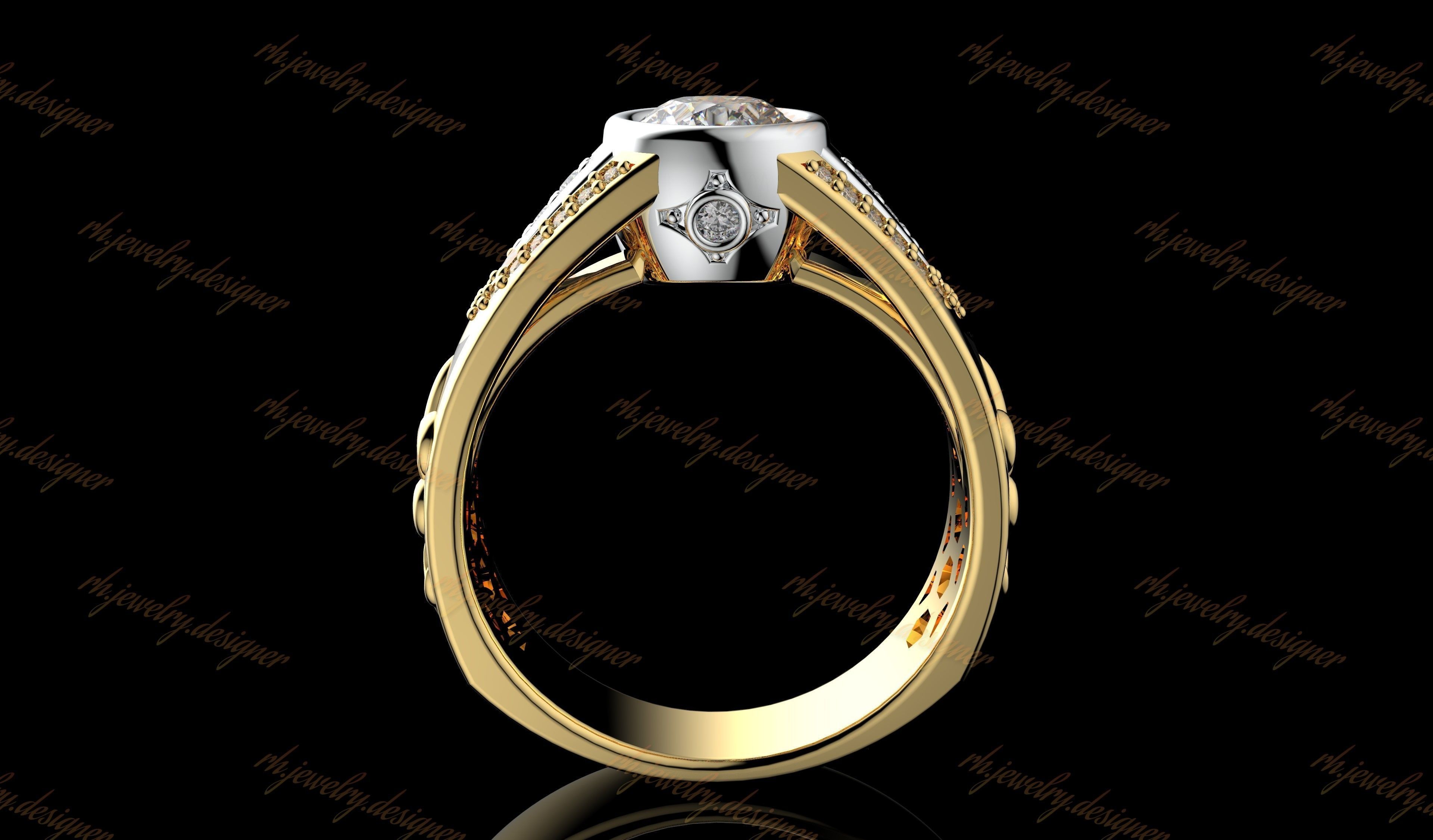 Gold N1088 3D print model_3