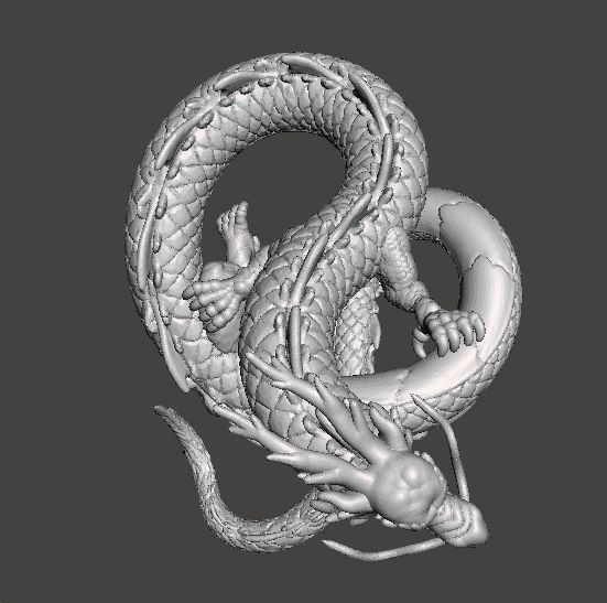 CHINESE DRAGON MONSTER MINIATURE FIGURE FANTASY GAMES DND RPG 3D print model_4