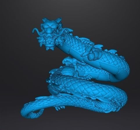 CHINESE DRAGON MONSTER MINIATURE FIGURE FANTASY GAMES DND RPG 3D print model_6