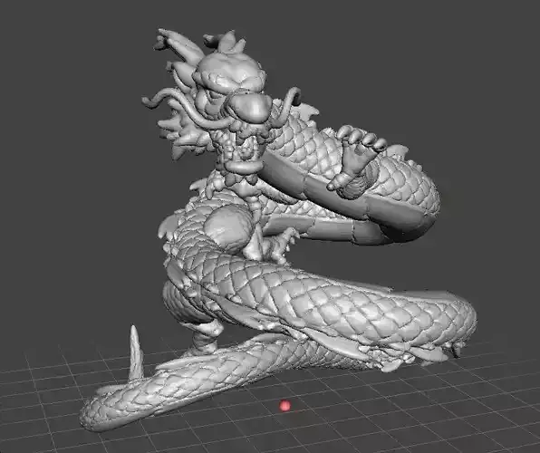CHINESE DRAGON MONSTER MINIATURE FIGURE FANTASY GAMES DND RPG 3D print model