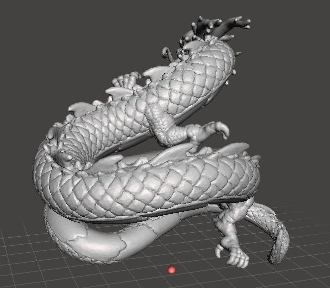CHINESE DRAGON MONSTER MINIATURE FIGURE FANTASY GAMES DND RPG 3D print model_3