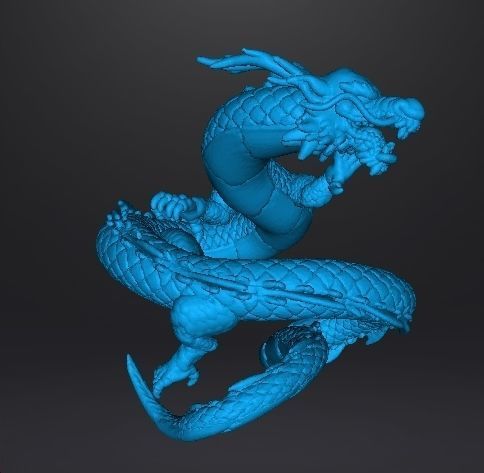 CHINESE DRAGON MONSTER MINIATURE FIGURE FANTASY GAMES DND RPG 3D print model_7