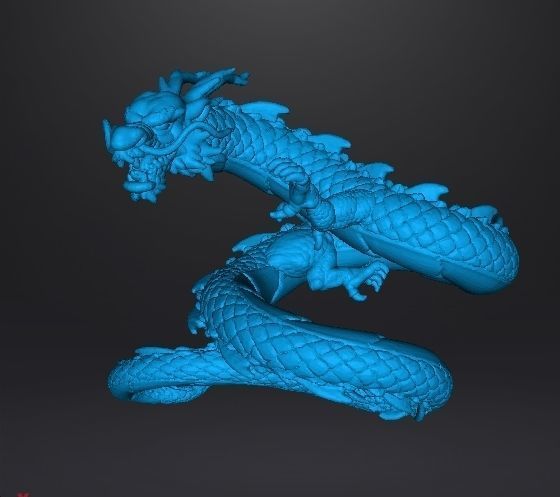 CHINESE DRAGON MONSTER MINIATURE FIGURE FANTASY GAMES DND RPG 3D print model_8