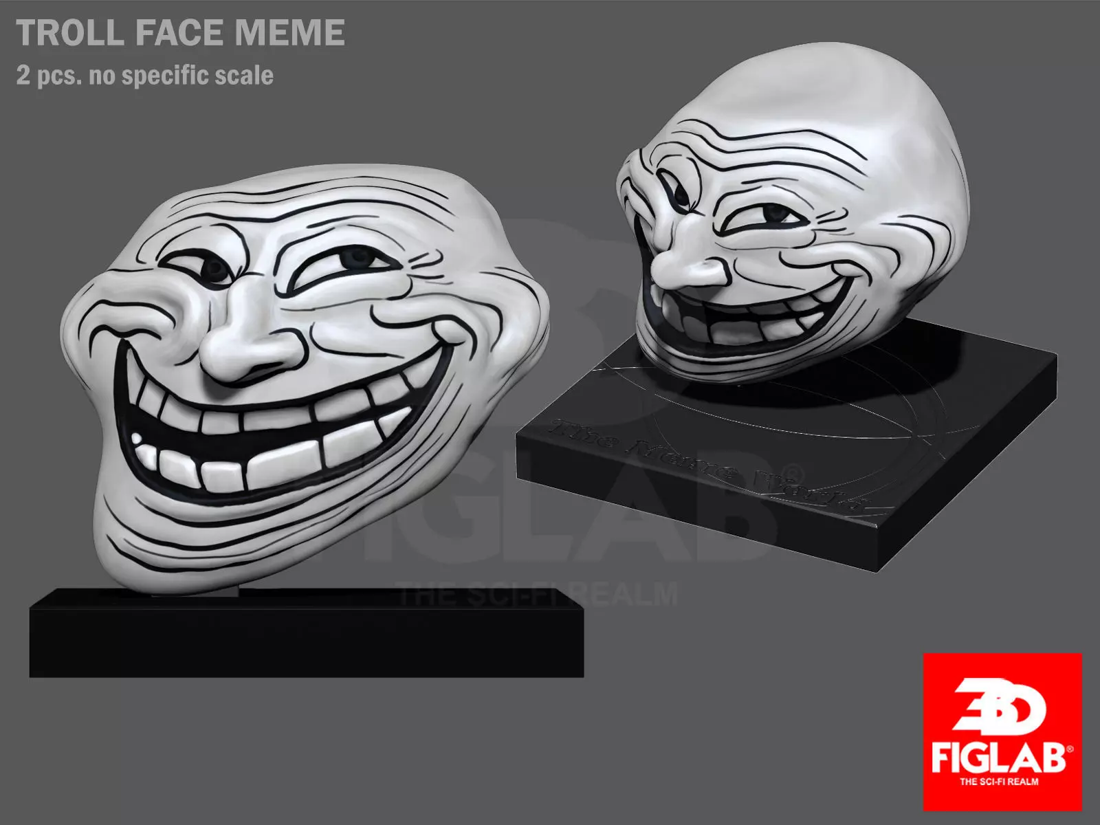 TROLL FACE MEME 3D model_0