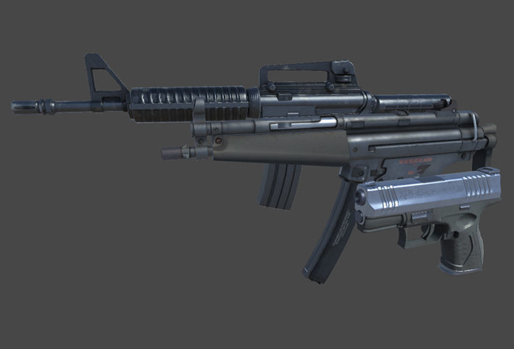 Weapons Pack Low-poly 3D model_5