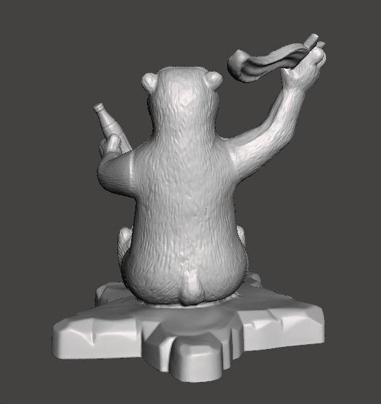 COCA COLA COKE POLAR BEAR WITH STAR PROMOTIONAL FIGURE NEW YEAR 3D print model_3