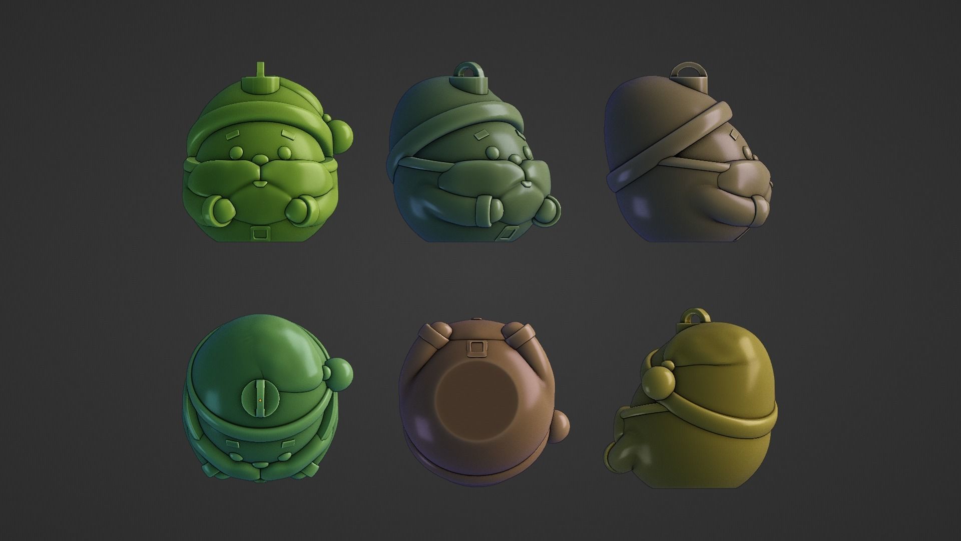 Santa Claus Sphere 3D print model_2