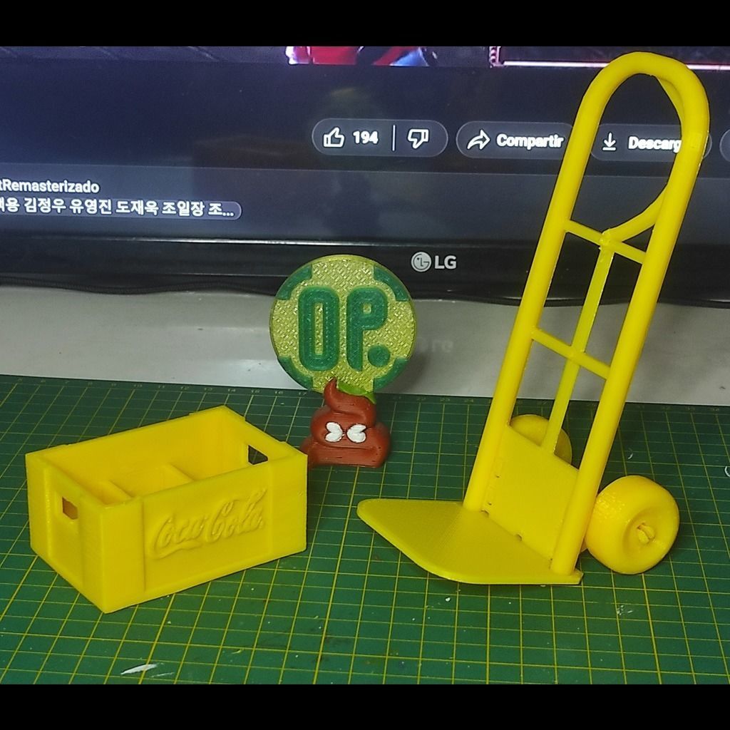 Coca Cola Mini Bottles Colection - Hand Truck collectible 3D print model_8