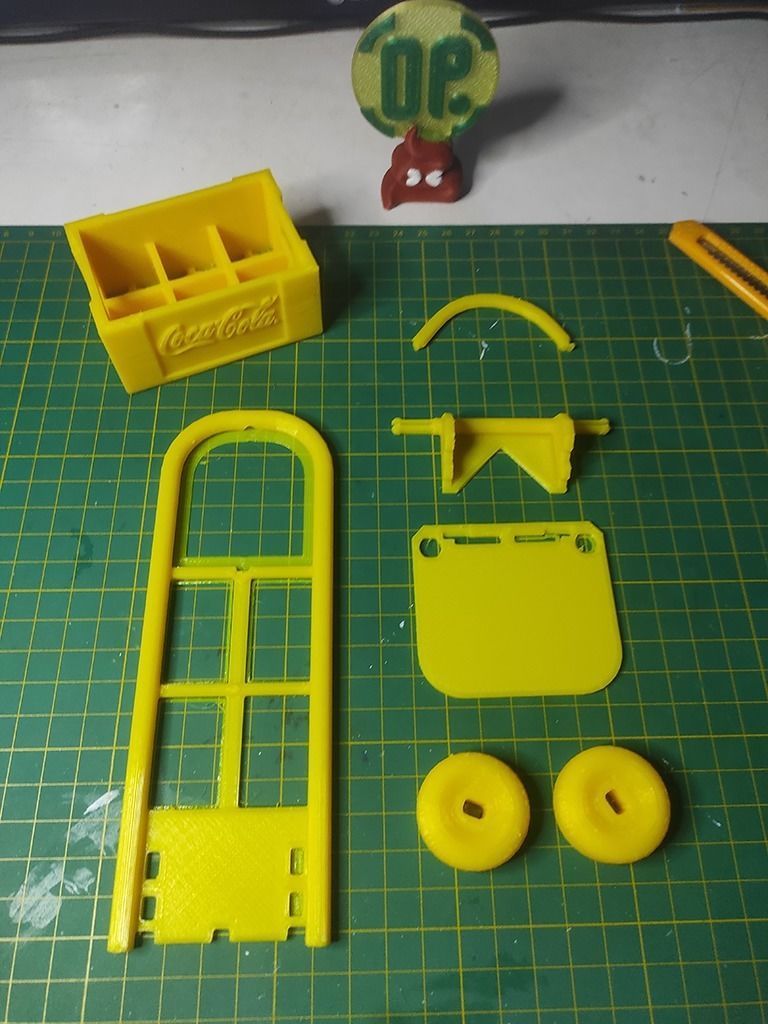 Coca Cola Mini Bottles Colection - Hand Truck collectible 3D print model_7