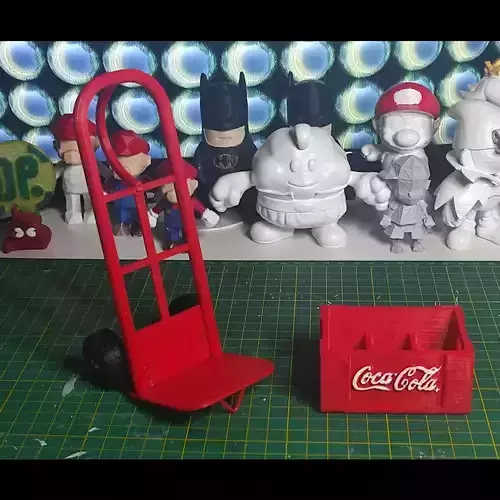 Coca Cola Mini Bottles Colection - Hand Truck collectible 3D print model
