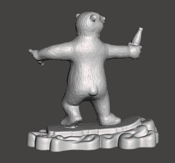 COCA COLA COKE YOUNG POLAR BEAR PROMOTIONAL FIGURE CHRISTMAS 90s 3D print model_2