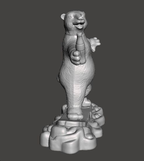 COCA COLA COKE YOUNG POLAR BEAR PROMOTIONAL FIGURE CHRISTMAS 90s 3D print model_3