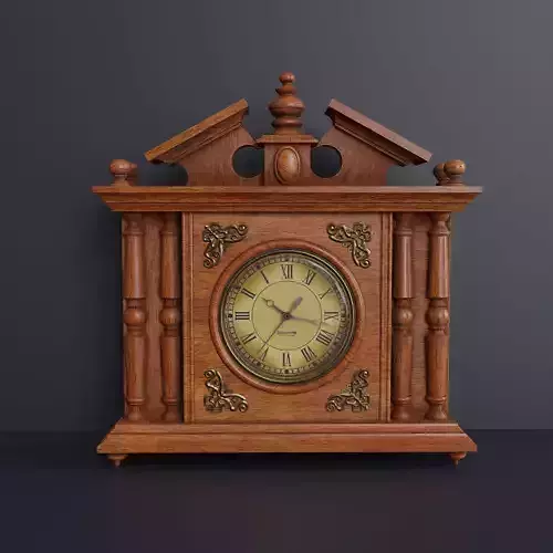 Wooden table clock 083