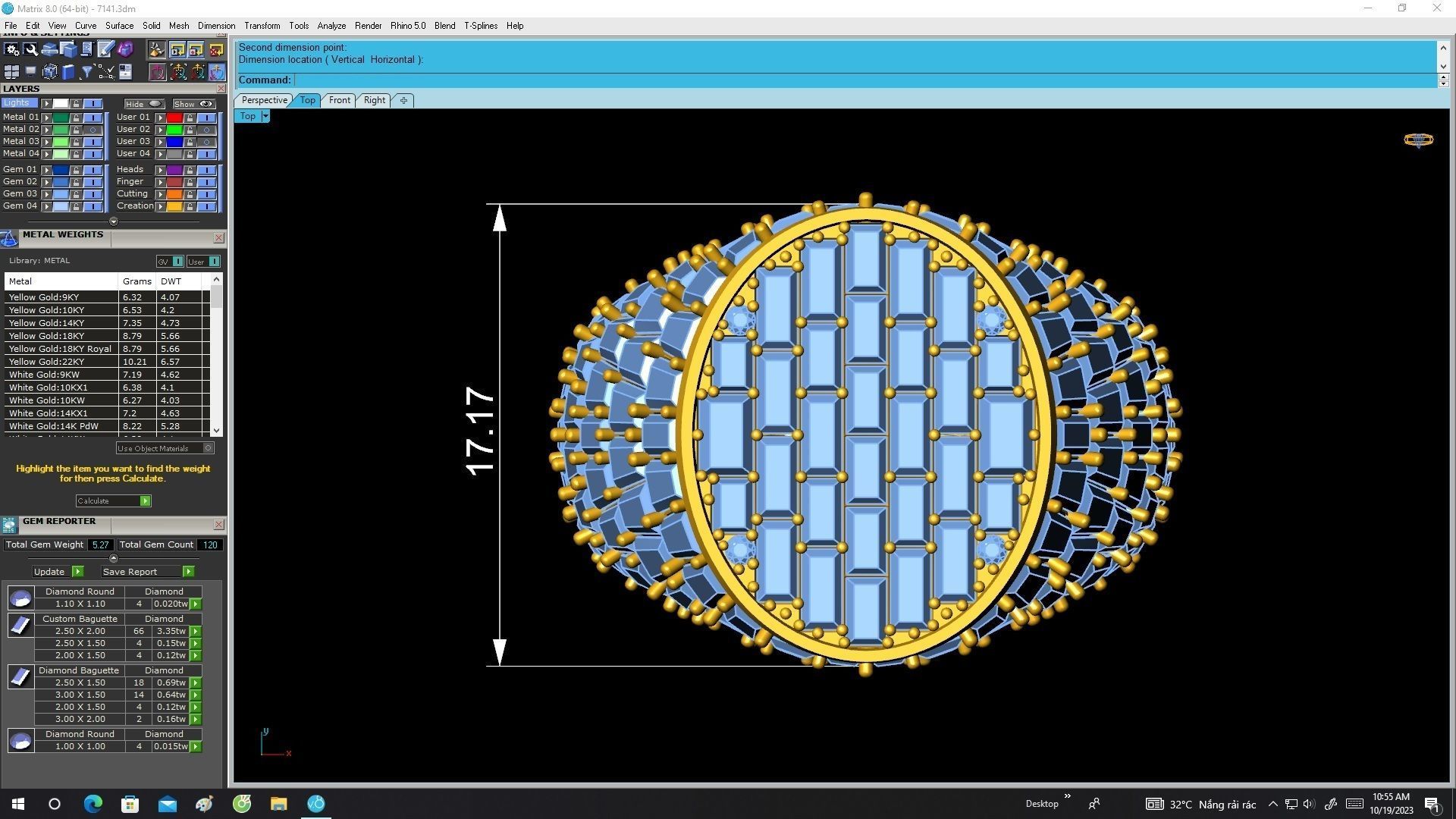 Straight Baguette Diamond Oval Signet Men Ring 3D Model A7141 3D print model_6