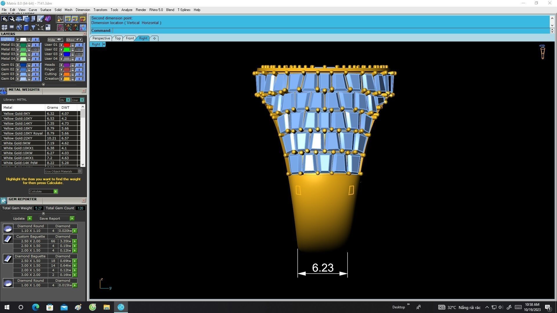 Straight Baguette Diamond Oval Signet Men Ring 3D Model A7141 3D print model_8