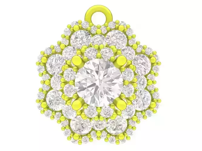 Diamond Flower Pendant for Women A7142