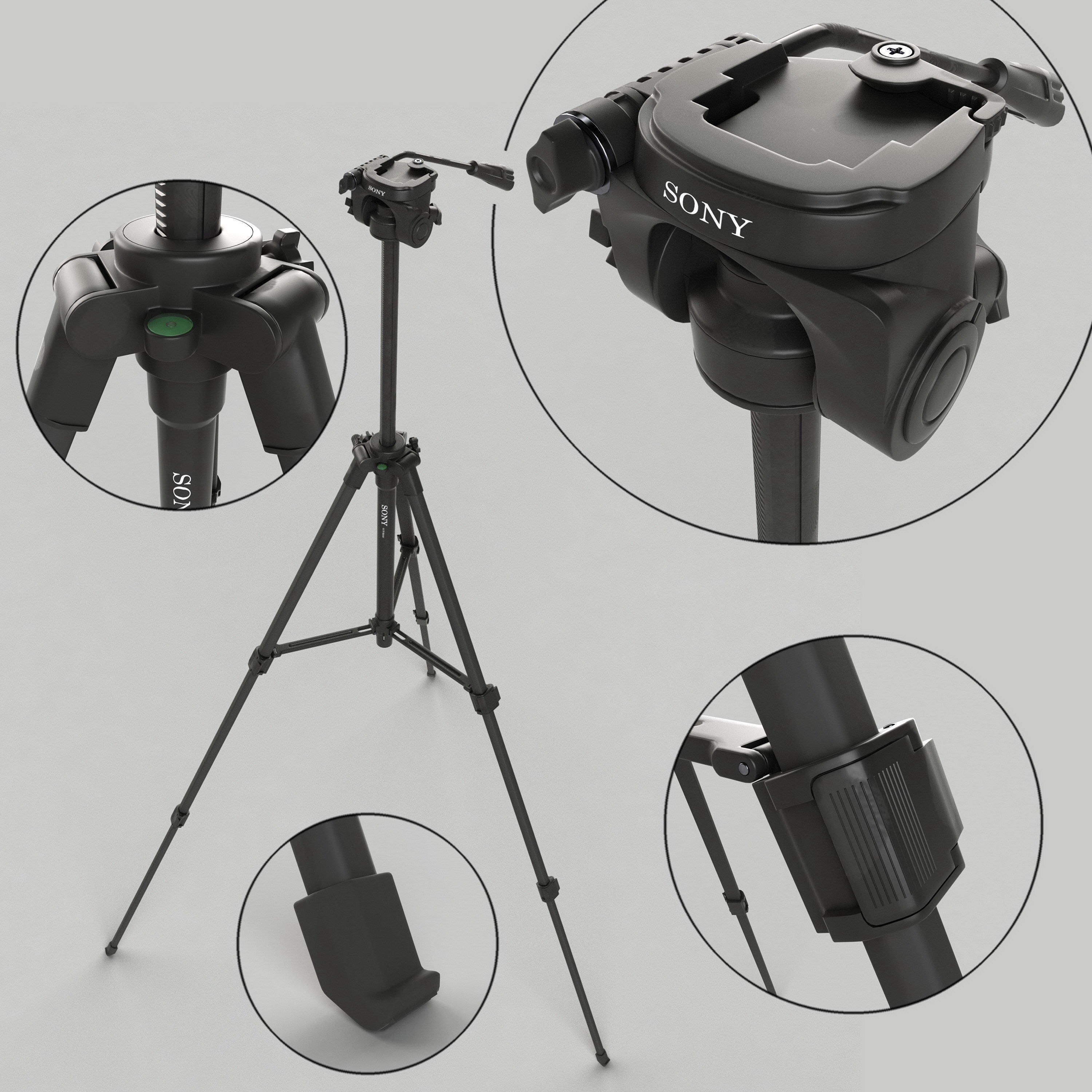 Tripod SONY VCTR640 3D model CGTrader