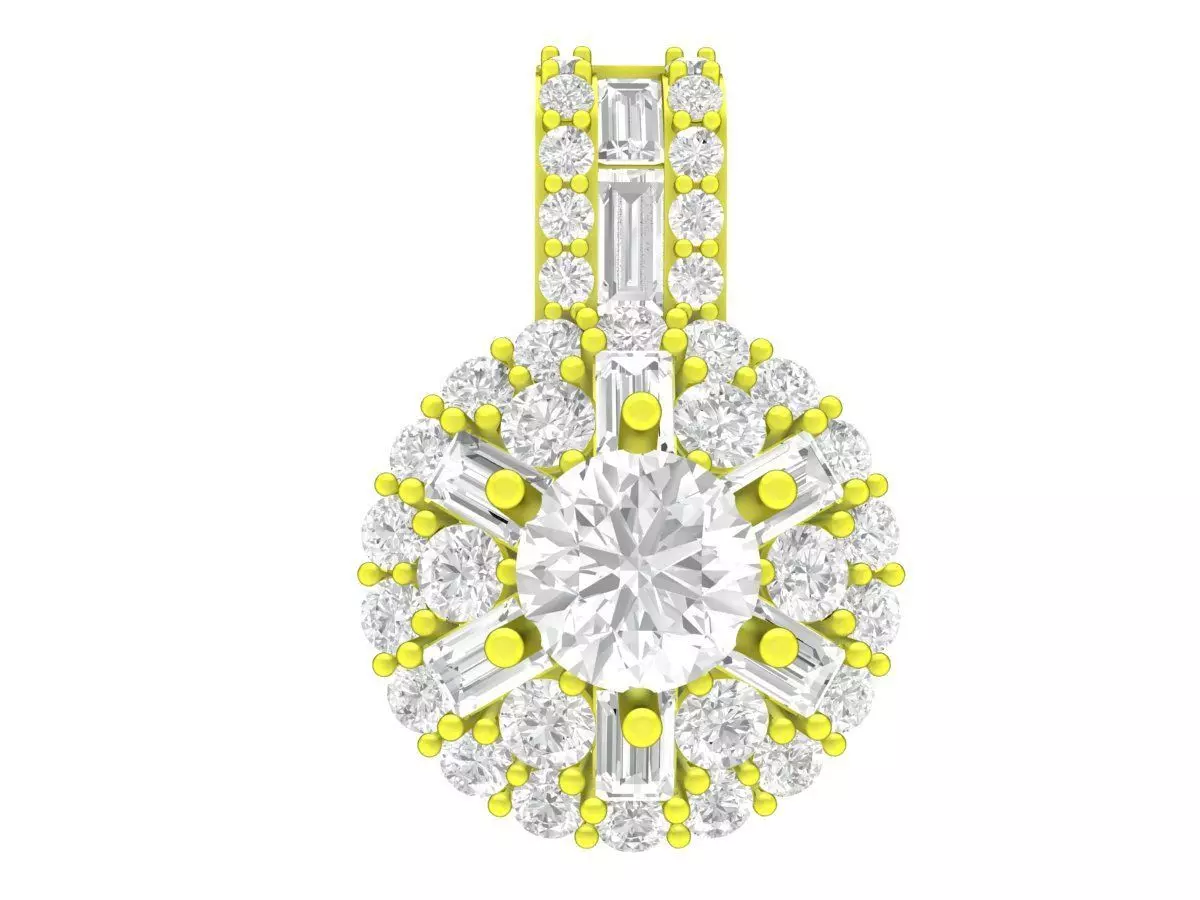 Luxury Korean Style Diamond Pendant for Women A7143 3D print model