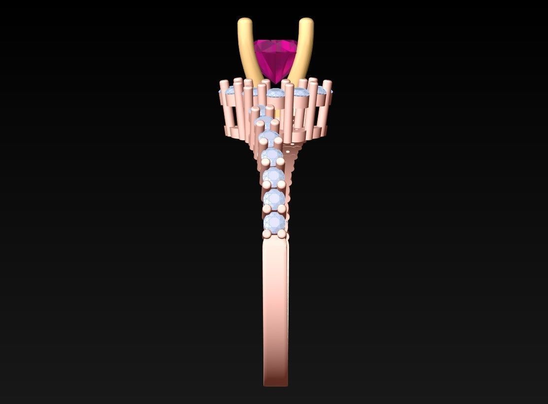 Diamond Ring - Womens Rings - GN165 3D print model_5