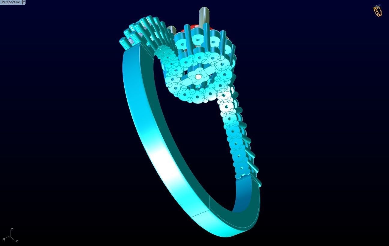 Diamond Ring - Womens Rings - GN165 3D print model_7