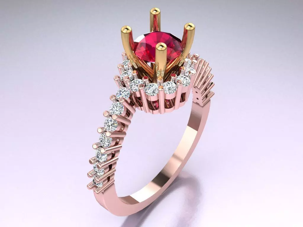 Diamond Ring - Womens Rings - GN165 3D print model_0