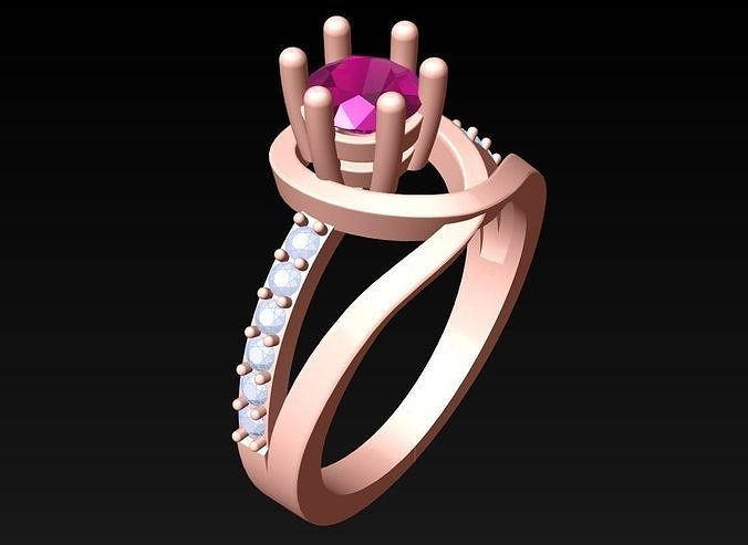 Diamond Ring - Womens Rings - GN166 3D print model