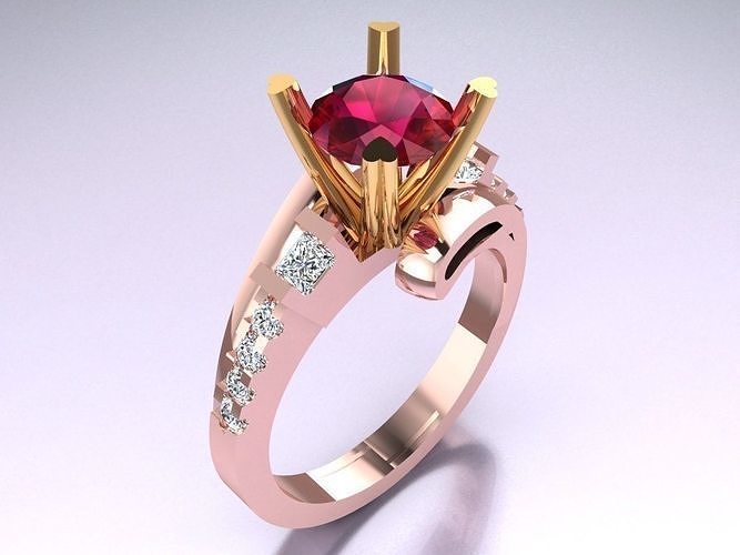Diamond Ring - Womens Rings - GN167 3D print model