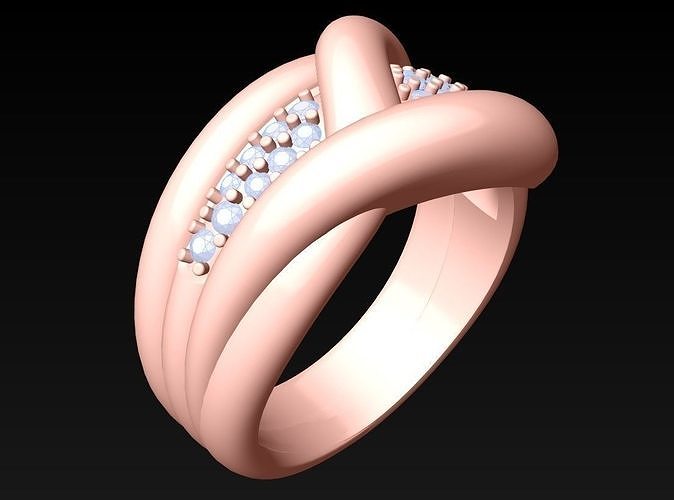 Diamond Ring - Womens Rings - GN168 3D print model
