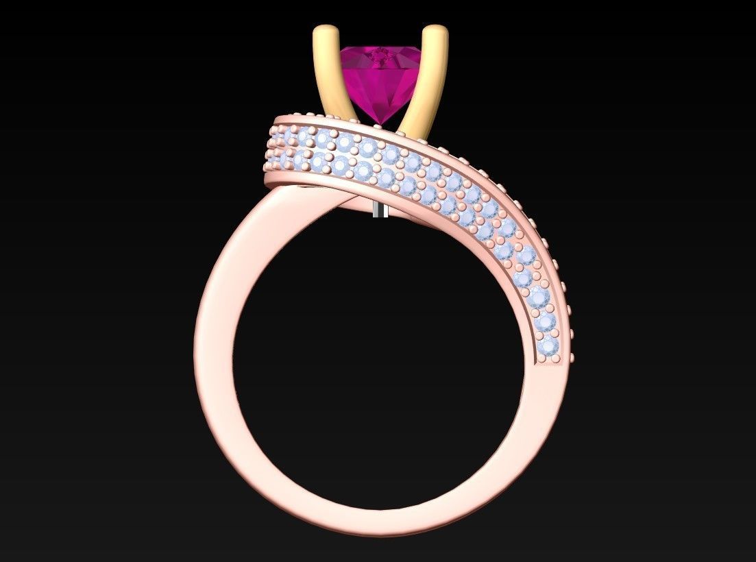 Diamond Ring - Womens Rings - GN169 3D print model_6