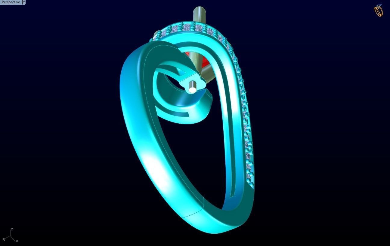 Diamond Ring - Womens Rings - GN169 3D print model_7