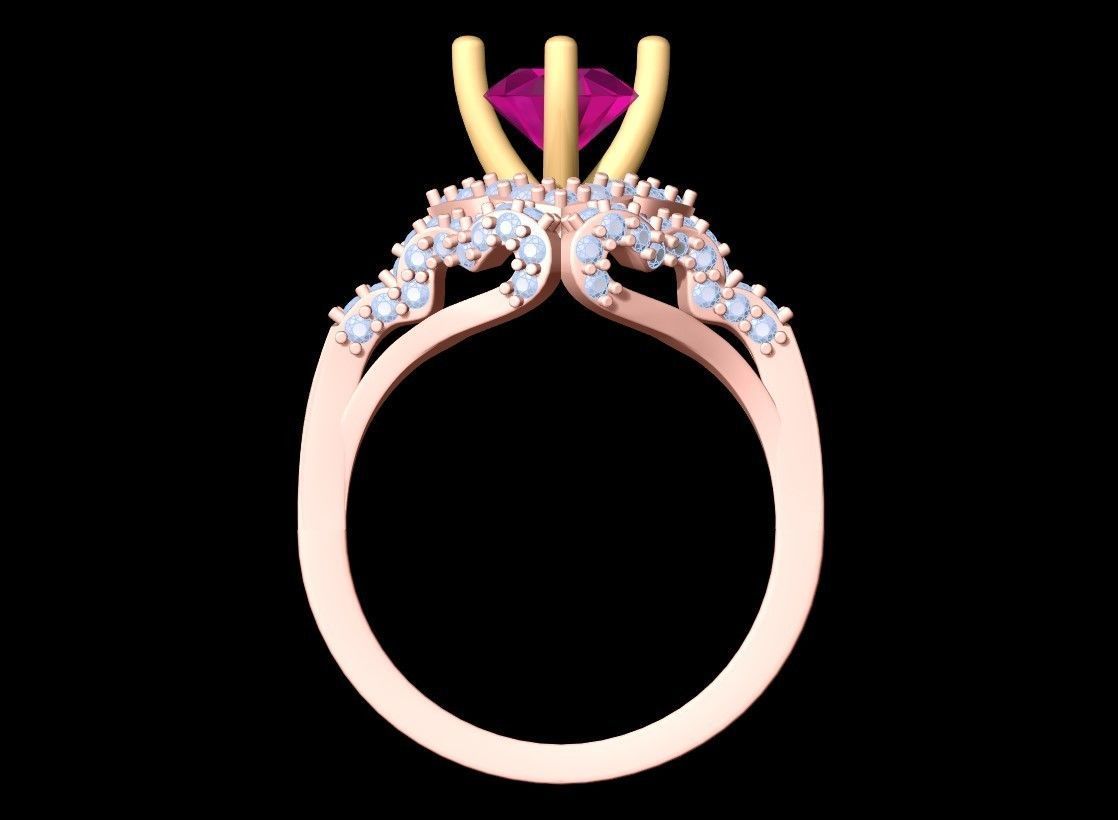 Diamond Ring - Womens Rings - GN175 3D print model_6