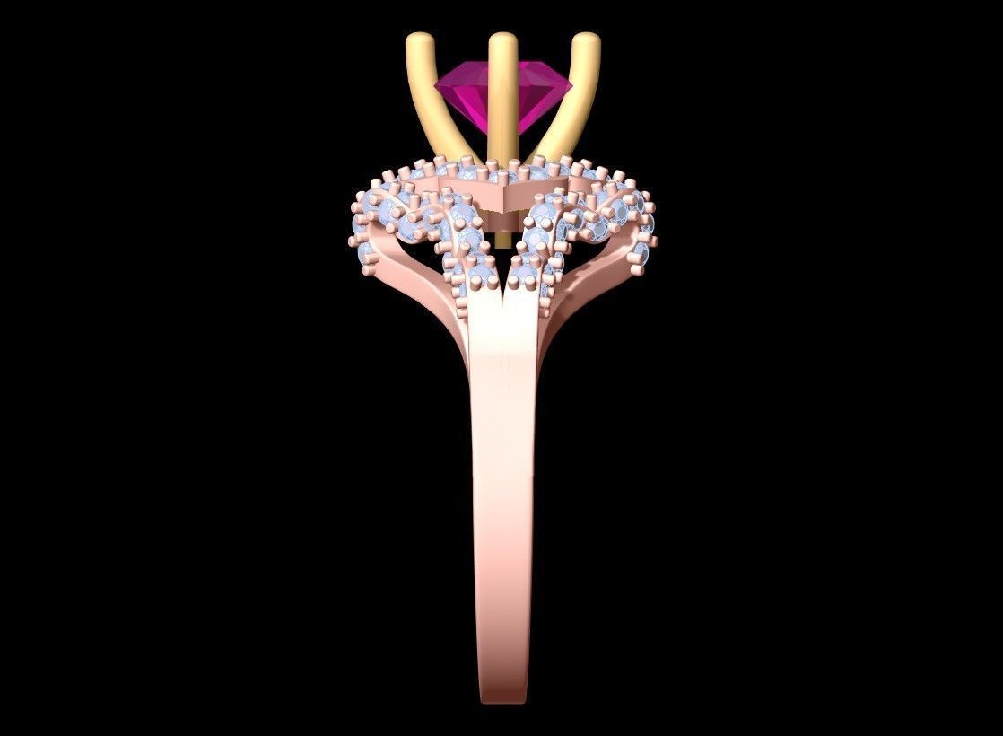 Diamond Ring - Womens Rings - GN175 3D print model_5