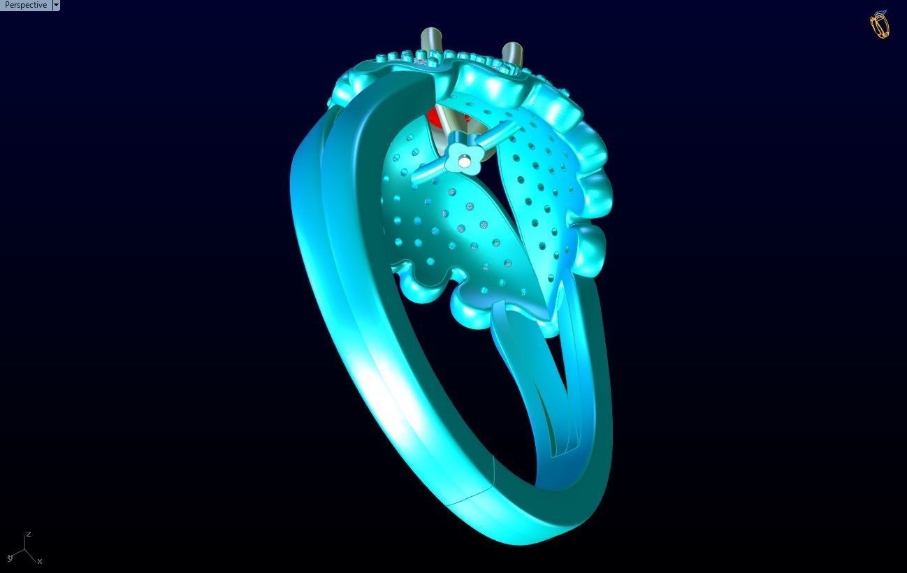 Diamond Ring - Womens Rings - GN176 3D print model_7