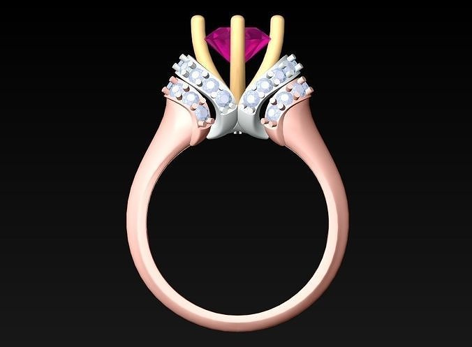 Diamond Ring - Womens Rings - GN177 3D print model
