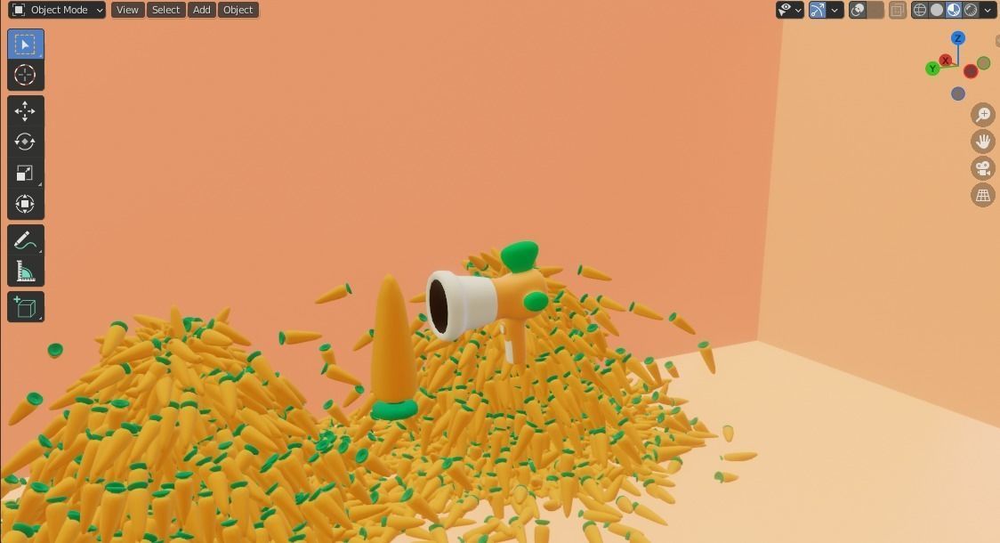 Cartoon Gun Low-poly 3D model_17