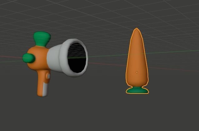 Cartoon Gun Low-poly 3D model_13