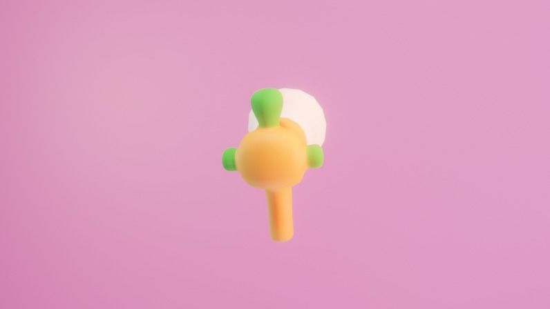 Cartoon Gun Low-poly 3D model_5