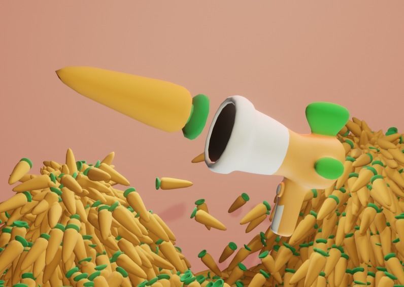 Cartoon Gun Low-poly 3D model_18